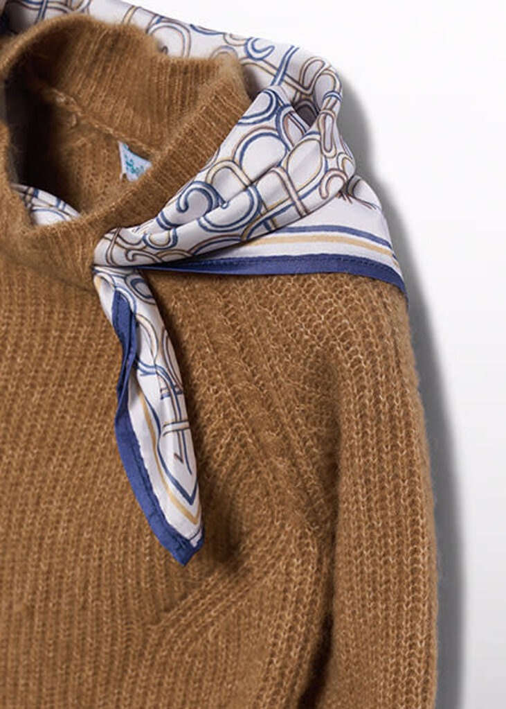 Abel & Lula 5881 Scarf-detail sweater 020 Camel