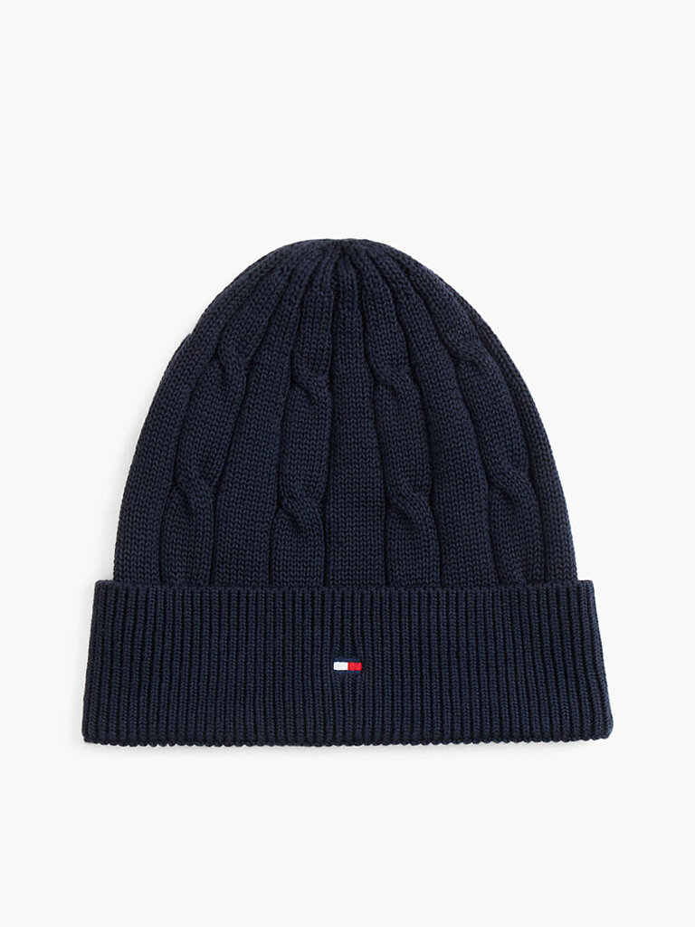 Tommy Hilfiger KA00101 Essential cable beanie C1G dark blue