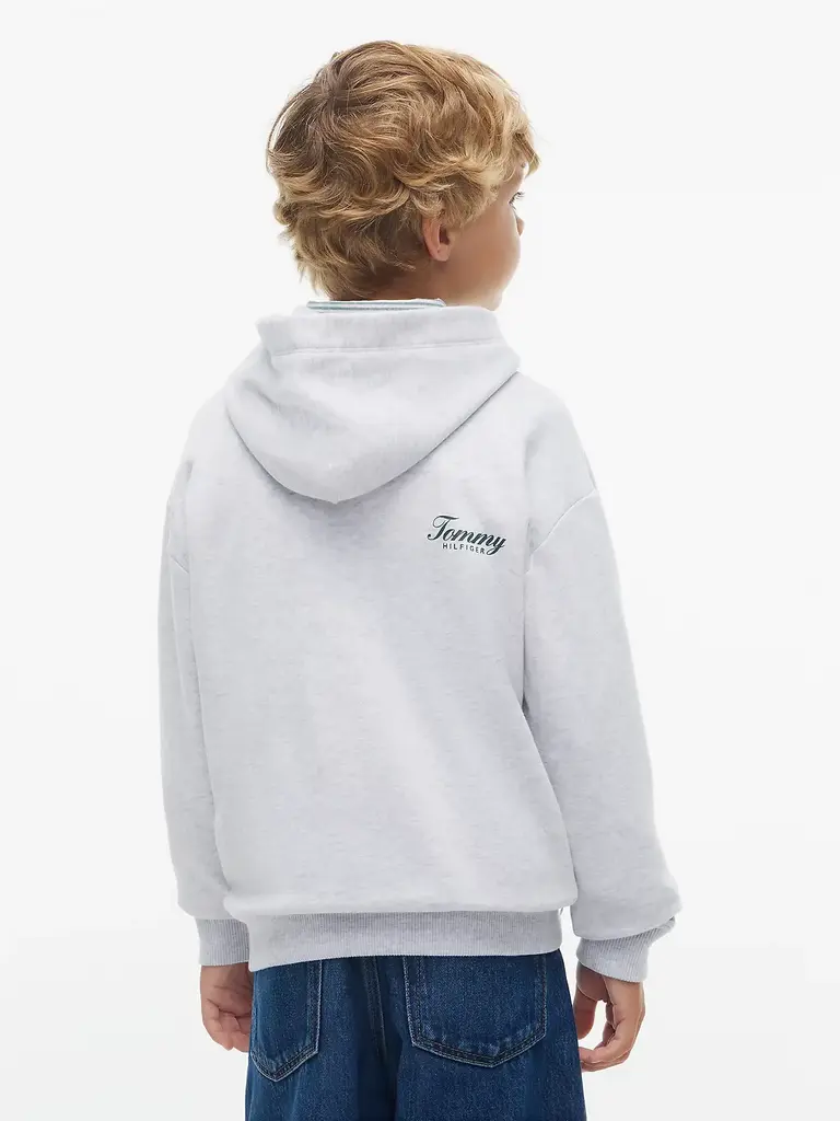 Tommy Hilfiger KB10635 Flag grafitti hoodie P09 grey