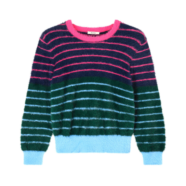 Blue Bay Pullover Zendaya 135 blue/green stripe