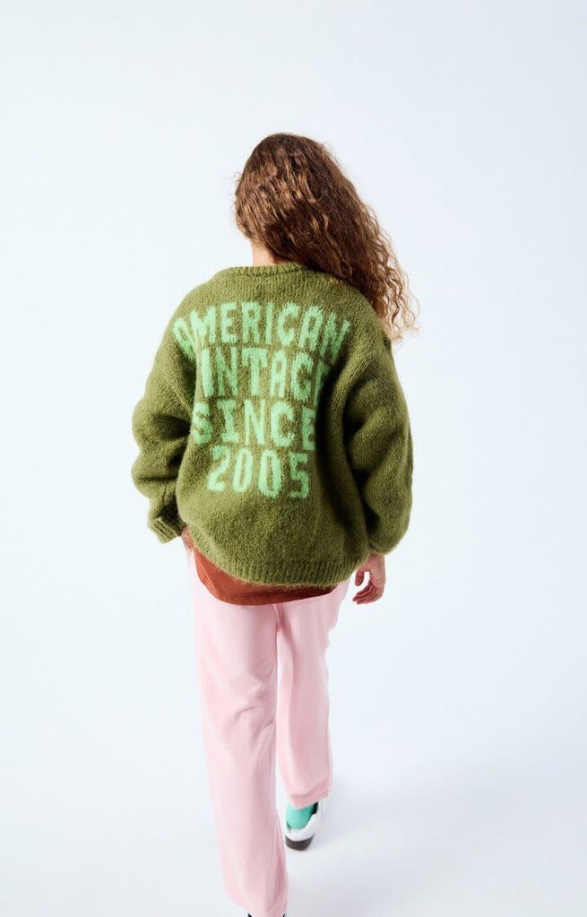 American Vintage KPUR18AH26 Pull ml col rond olive chine