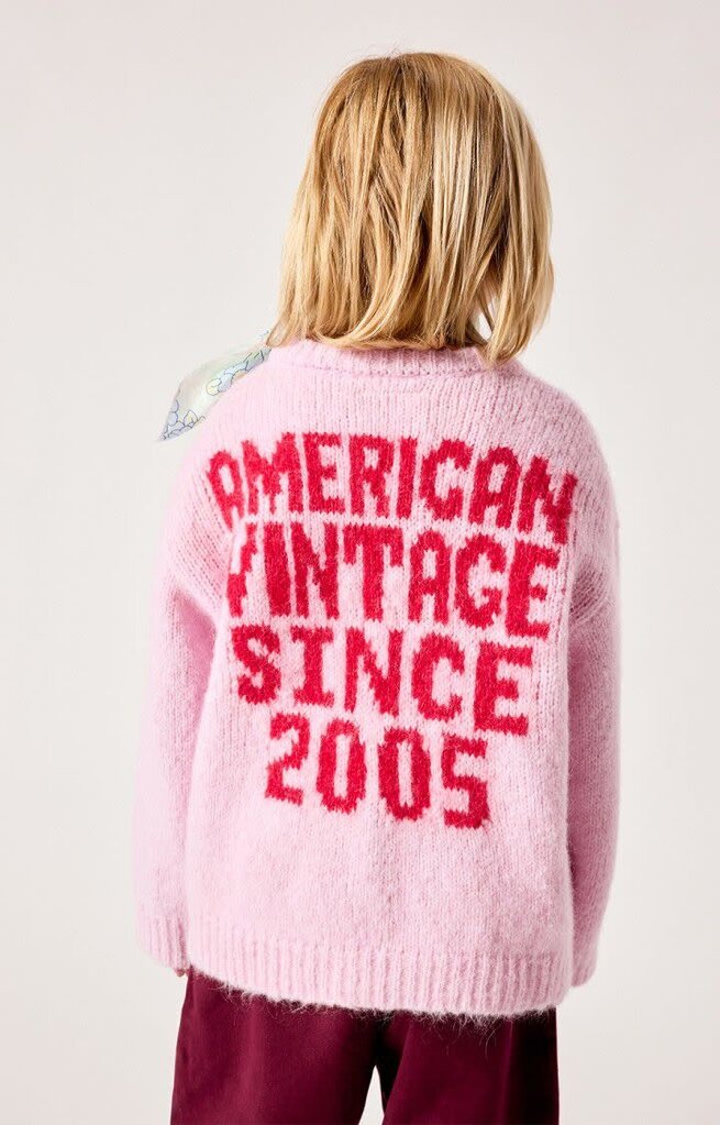 American Vintage KPUR18AH26 Pull ml col rond guimaurve chine