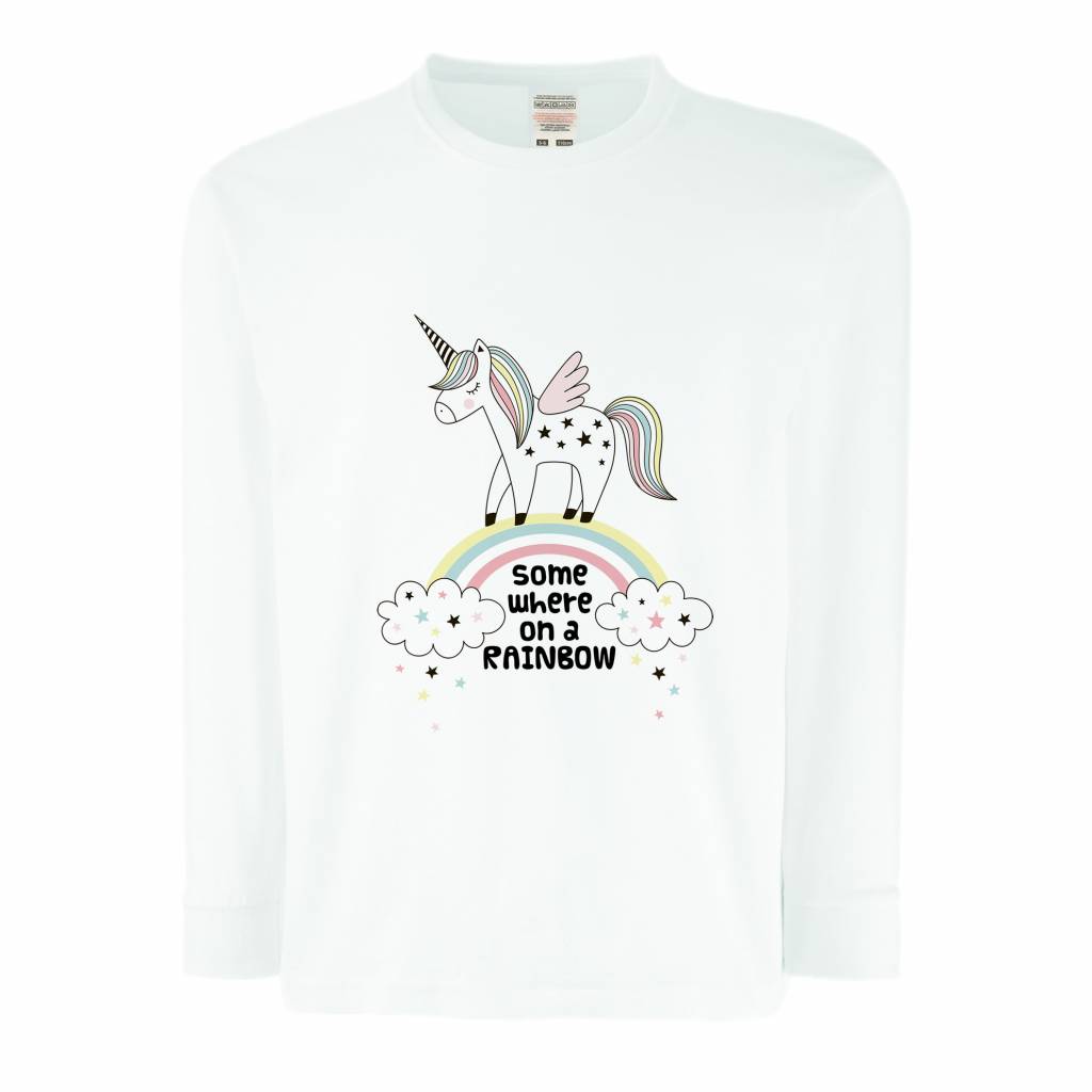 Ibzm Longsleeve Somewhere On A Rainbow Wit ibzm kopen in de aanbieding