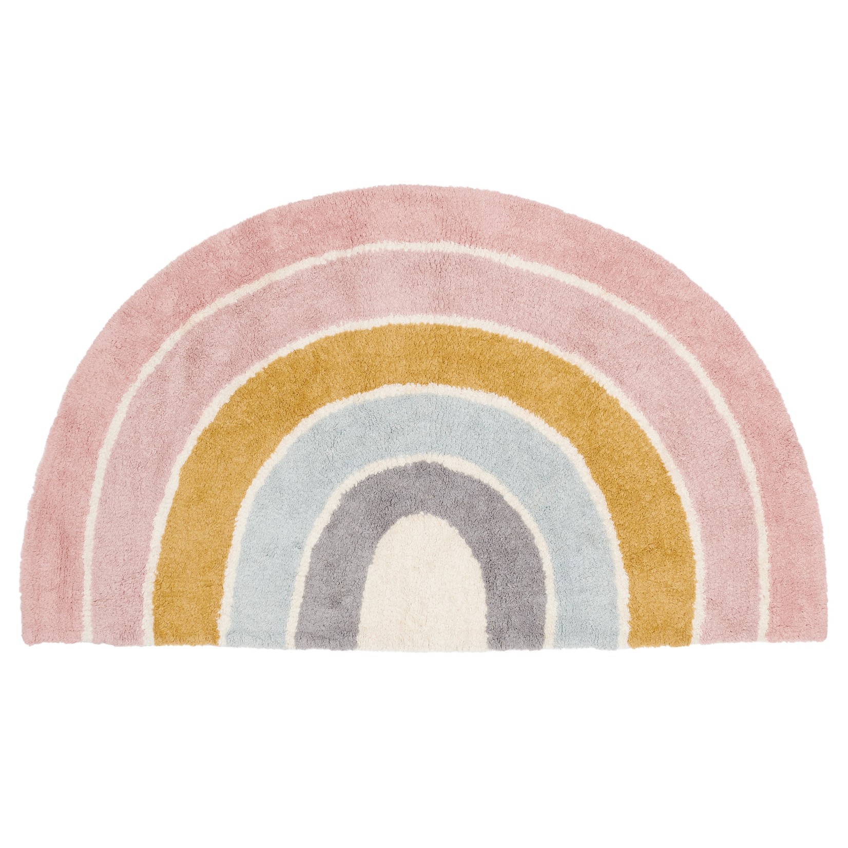 Vloerkleed regenboog kinderkamer meisje | Rainbow shape Pure Pink 80x130cm