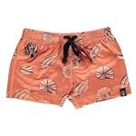 Beach and Bandits UV Strakke Zwembroek Kinderen Jongens - Shello Oranje met Schelpenprint