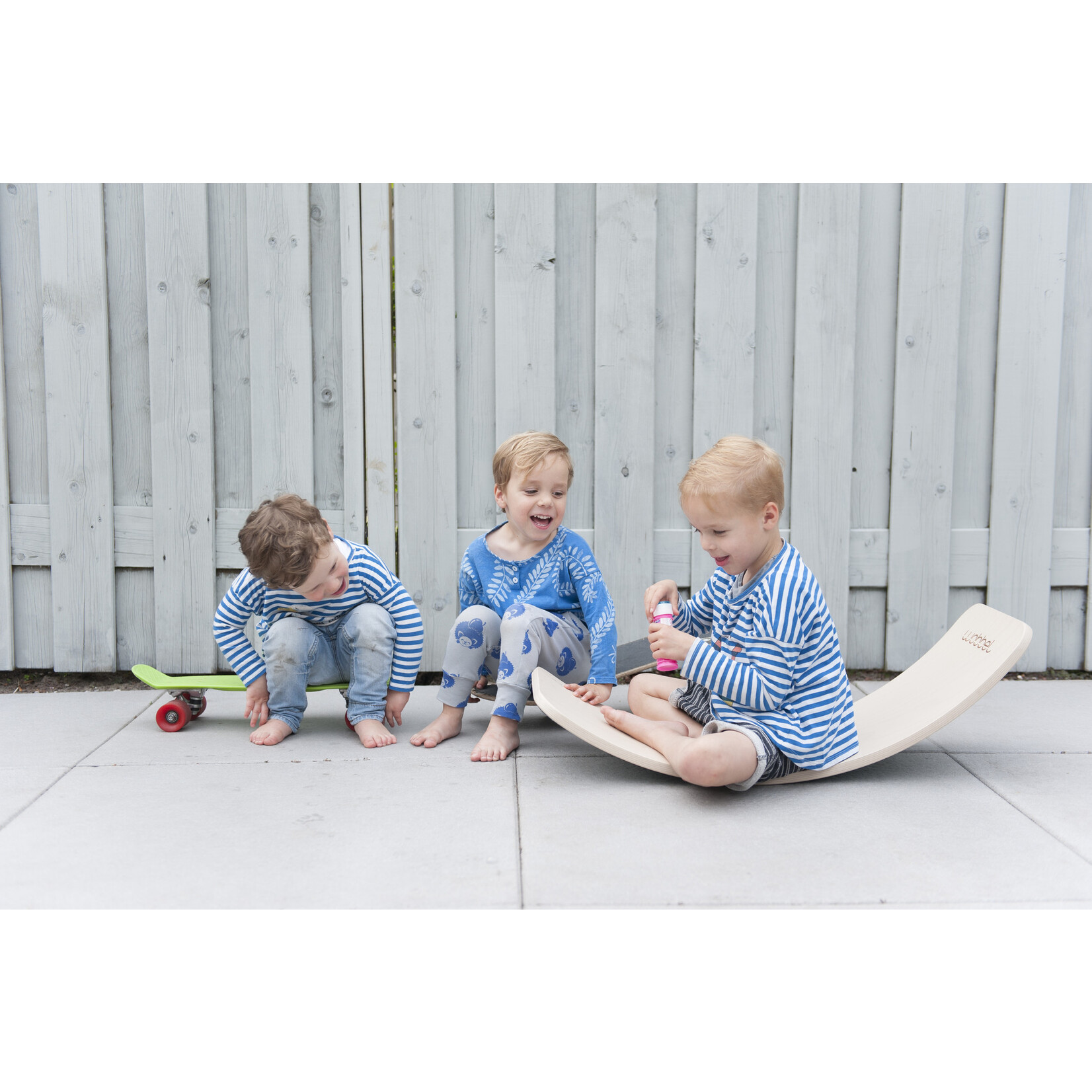 Wobbel Starter Forest Bos Groen Gelakt - Hout Met Vilt - Balance Board 70 centimeter - 0 tot 3 jaar