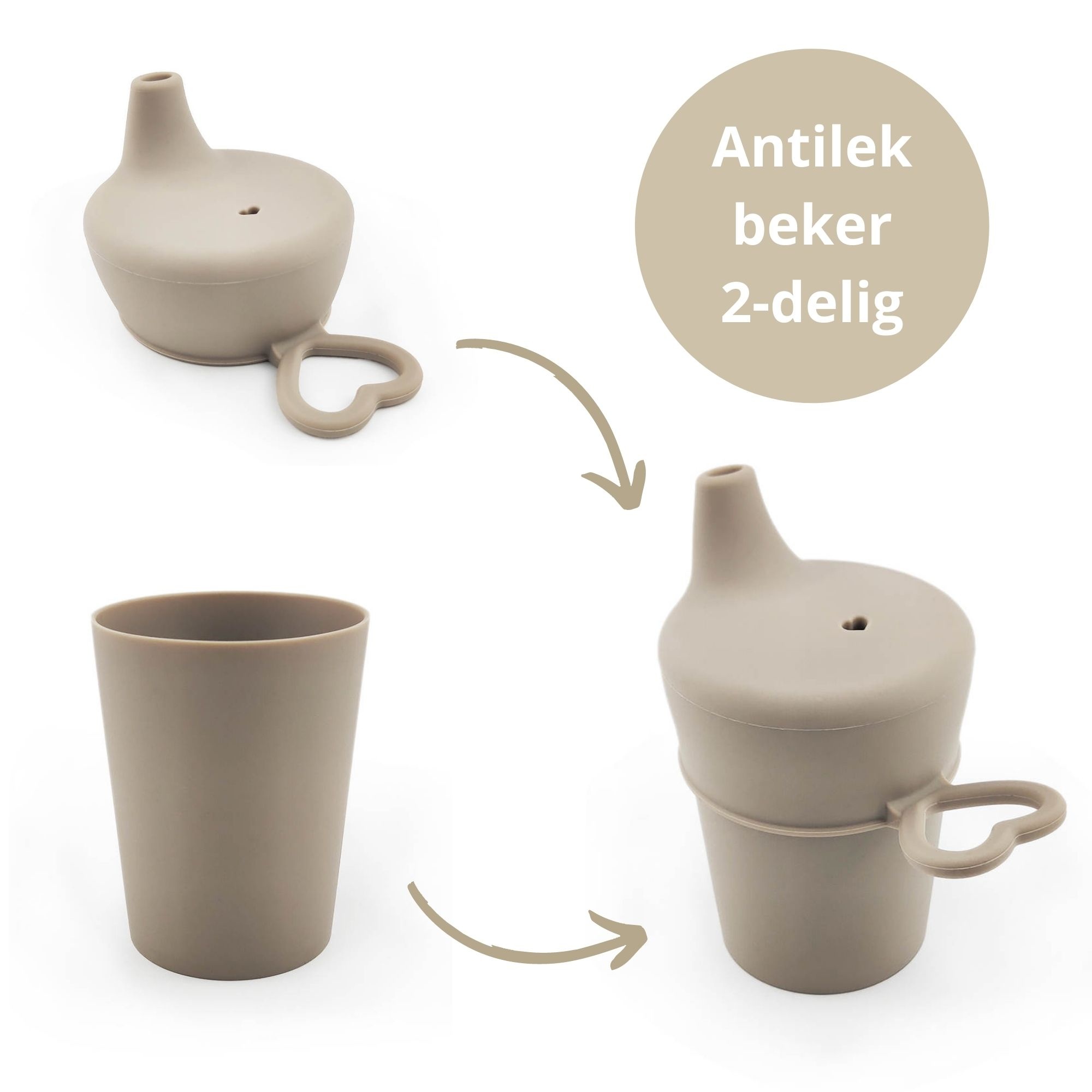 Ik Ben Zo Mooi Onbreekbare Drinkbeker Baby Doeskin Zand - Antilek Tuitbeker - Vanaf 6 maanden afbeelding