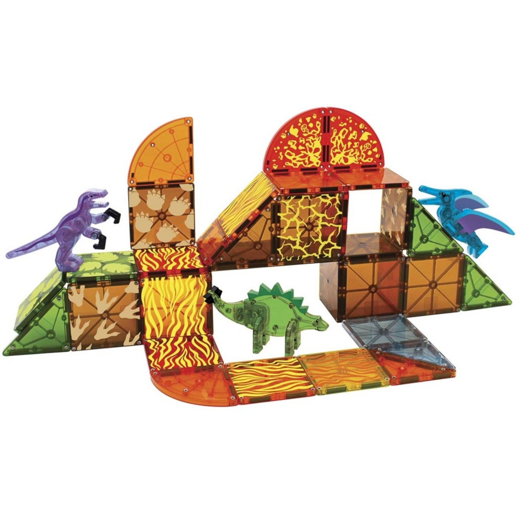 Magna-Tiles Dinos set Magnetische Tegels - 40 delig - Inclusief 4 Dinos