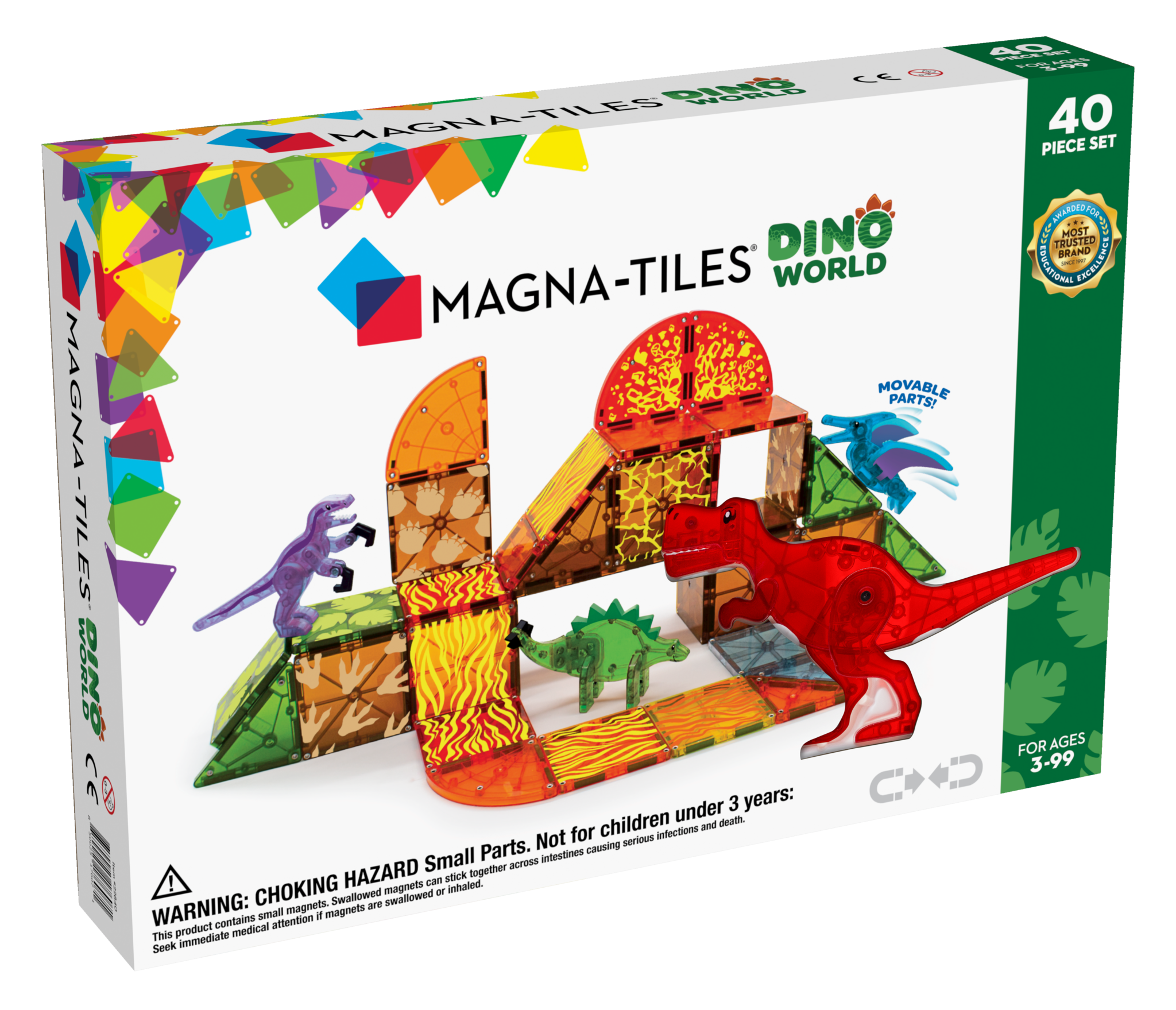 MagnaTiles - 22840 - Dino World 40 stuks set