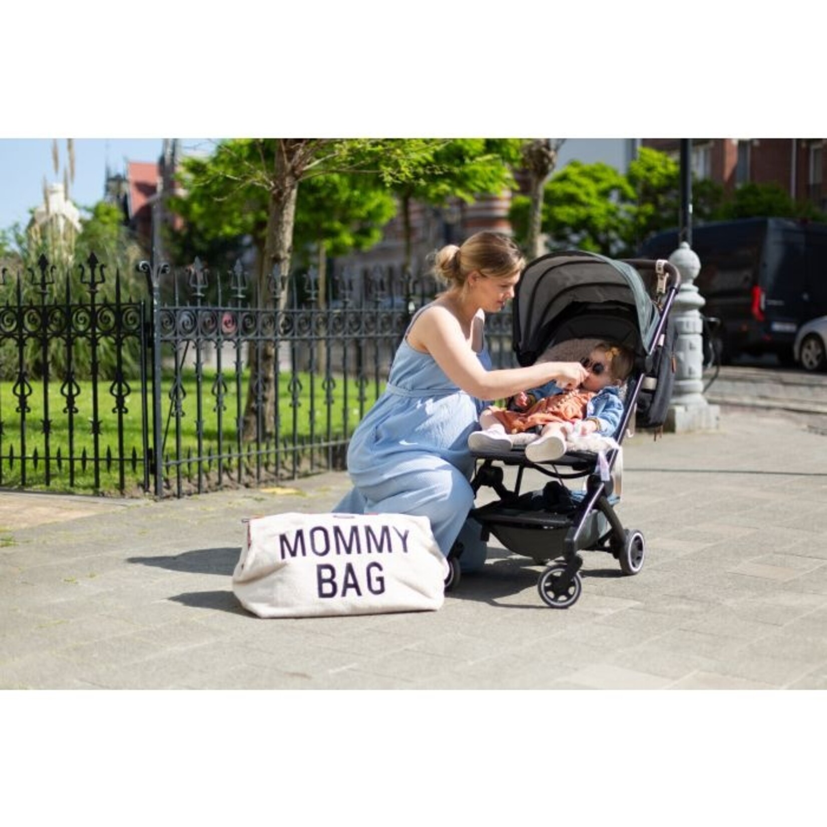 Childhome Mommy Bag Grote Luiertas Verzorgingstas  | Weekendtas | Teddy Ecru