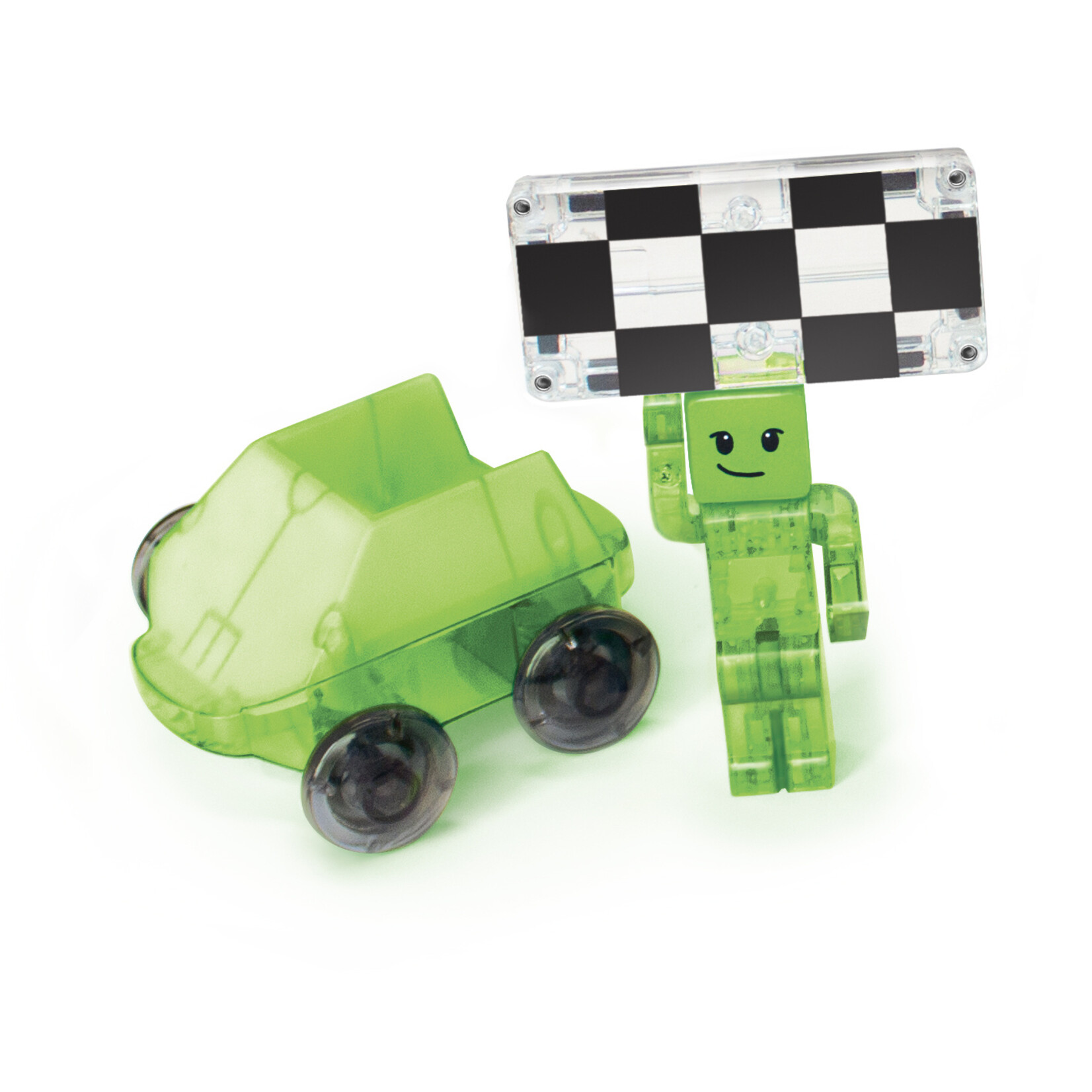 Magna-Tiles Downhill Duo 40-delige magnetische constructieset, het originele merk voor magnetisch speelgoed