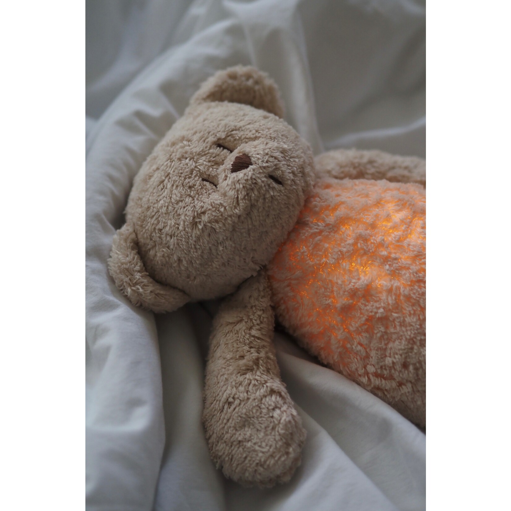 Moonie Slaapknuffel Humming Bear Sand Natur - Moonie Organic