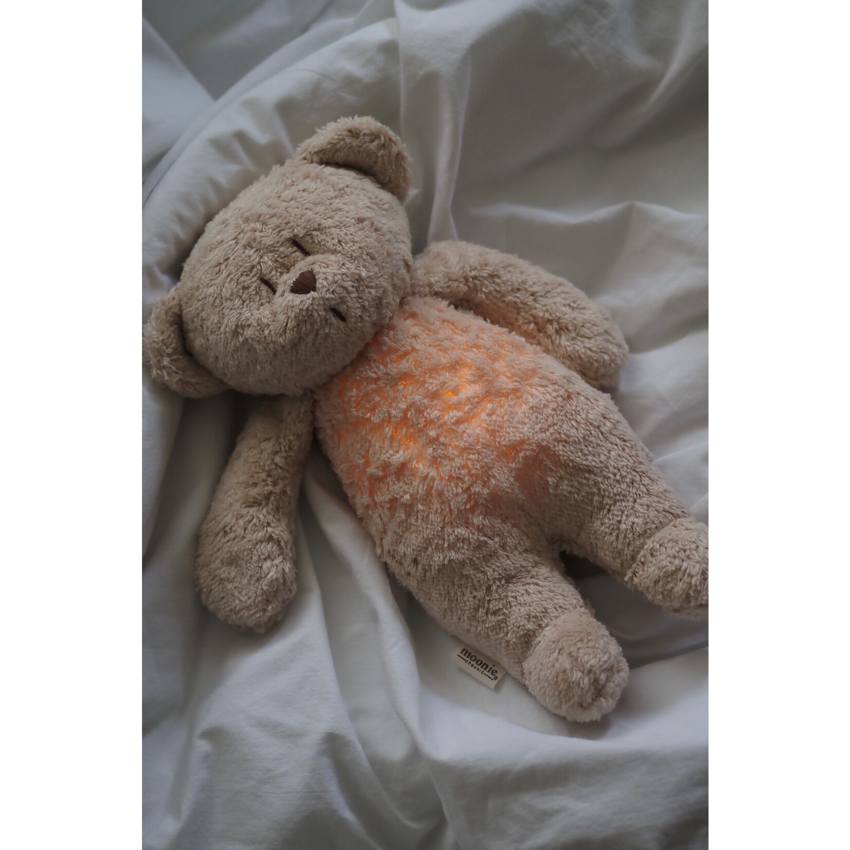 Moonie Slaapknuffel Humming Bear Sand Natur - Moonie Organic