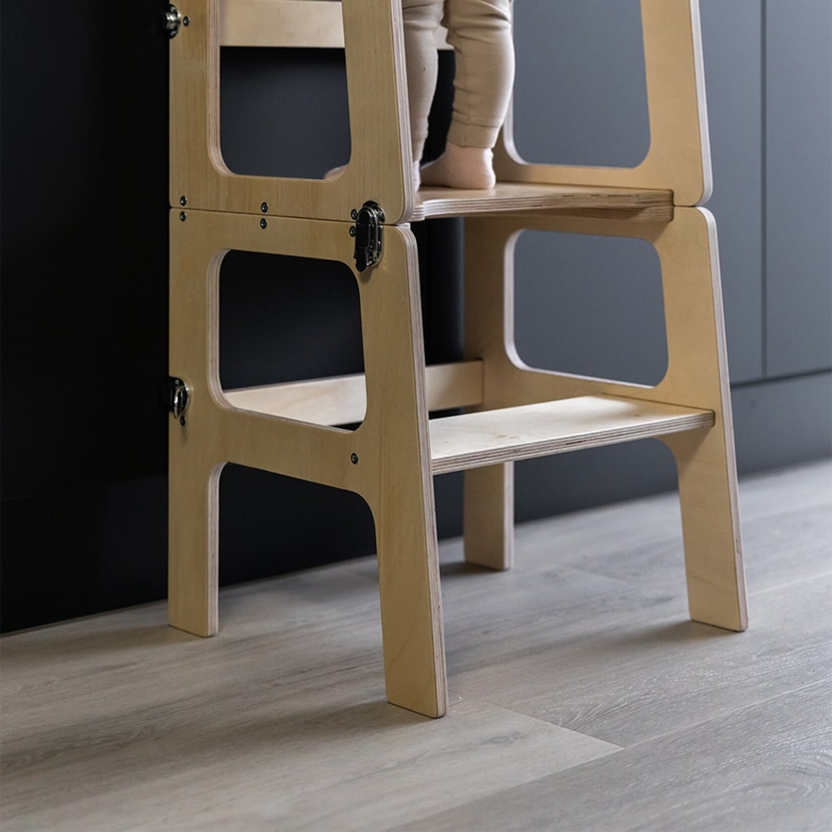 Jindl Houten montessori leertoren 2-in-1 houtkleur