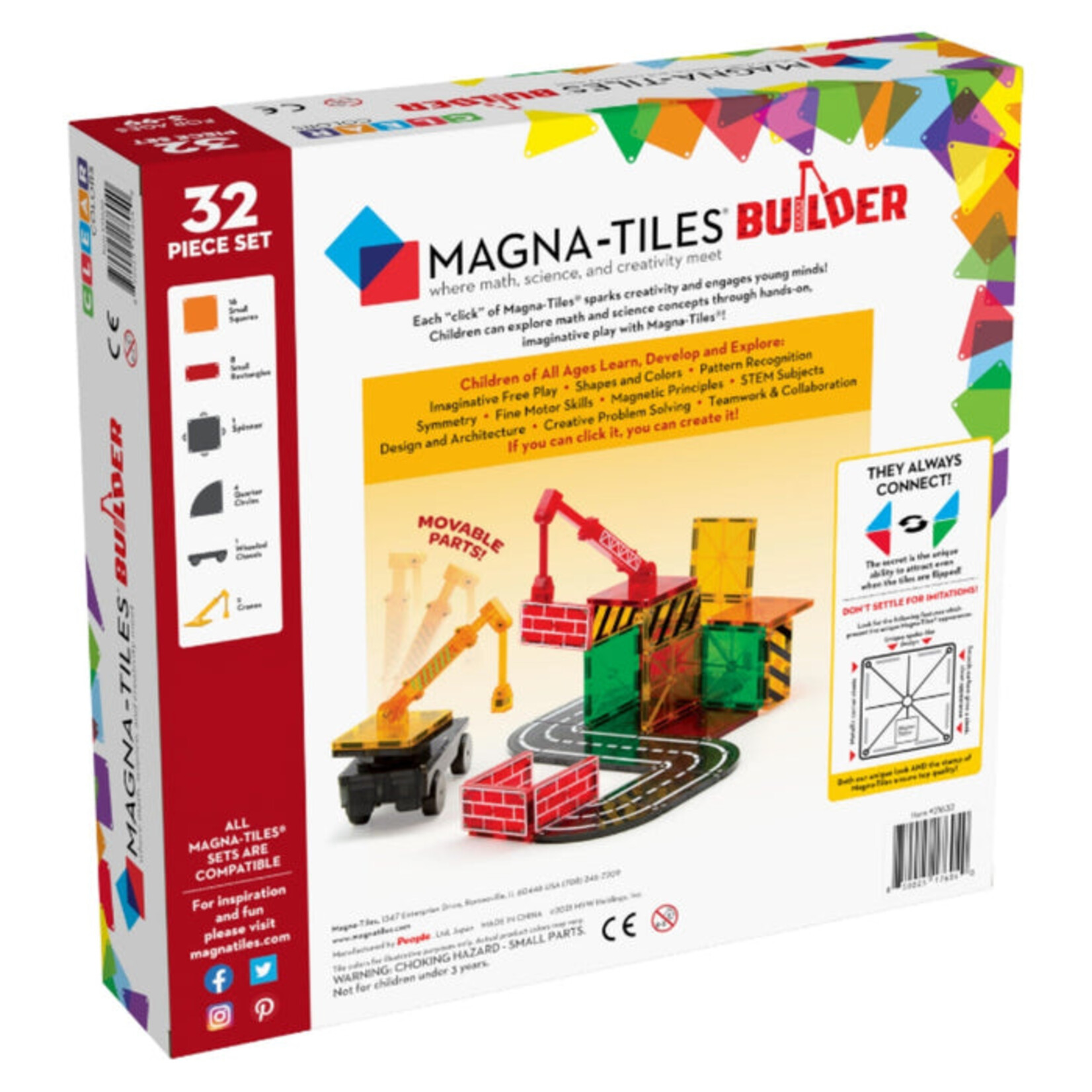 Magna-Tiles Builder 32 stuks - Geschikt vanaf 3 jaar