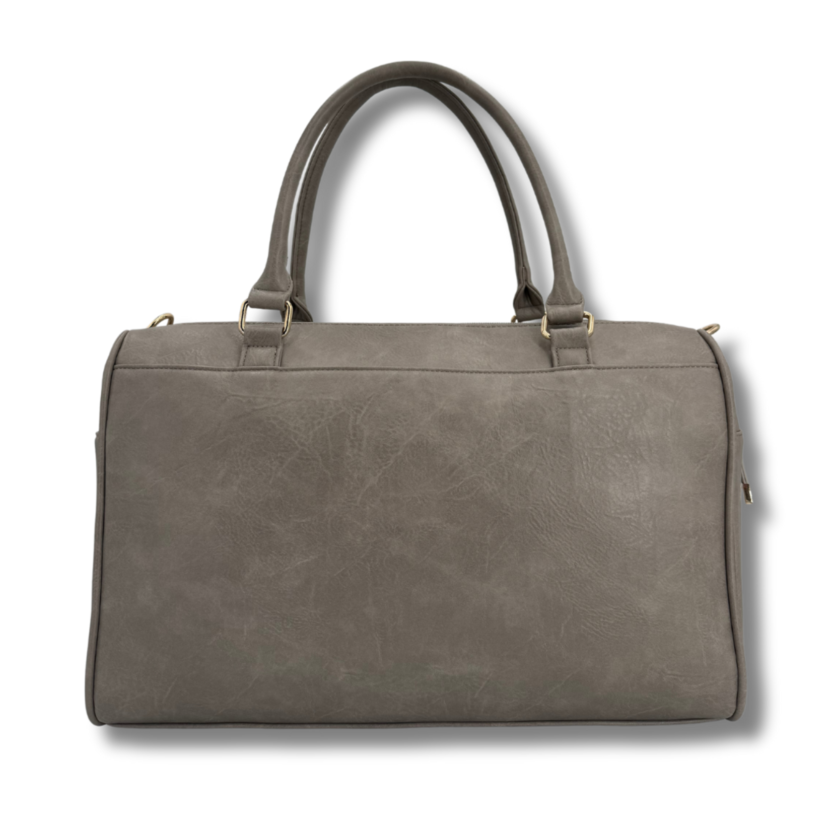 Isoki Double Zip Satchel - Luiertas - 5 delig -Stone - Kunstleer - 42 cm breed