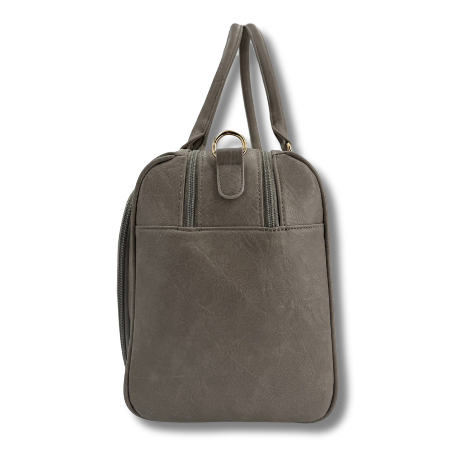 Isoki Double Zip Satchel - Luiertas - 5 delig -Stone - Kunstleer - 42 cm breed