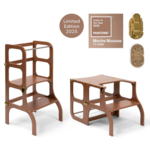 Ette Tete Leertoren Step'n Sit | Inklapbaar tot tafel en stoel | Limited Edition | Mocha Mousse met goud