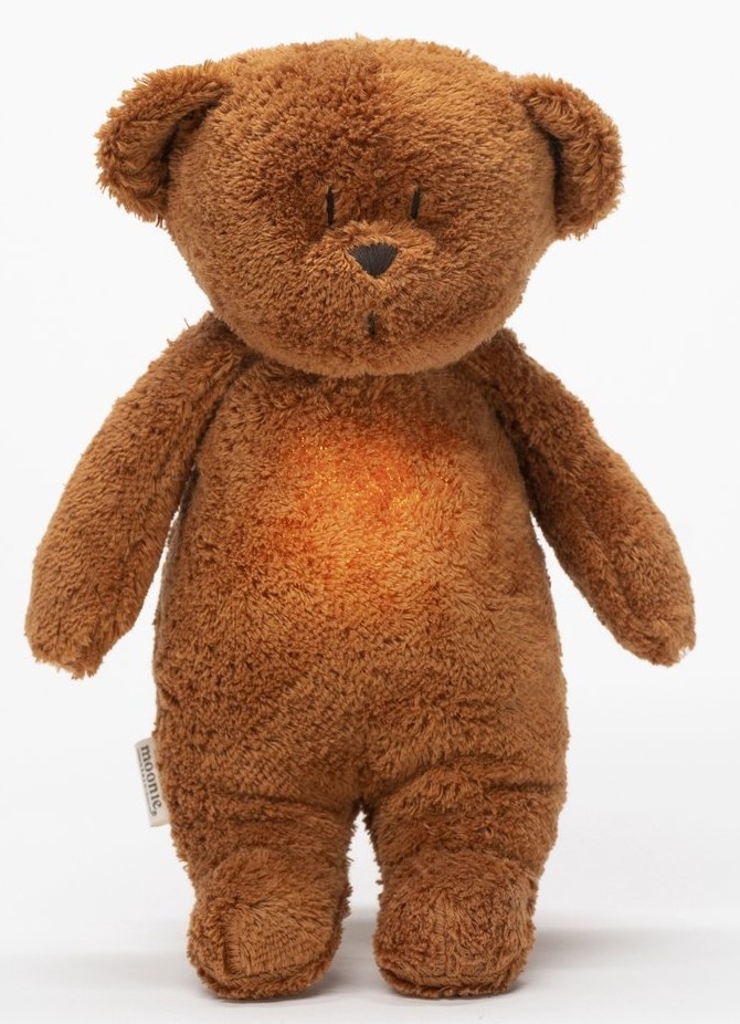 Moonie Moonie The Humming Bear Caramel Natur 2.0 - organic - hartslag knuffel - beer afbeelding