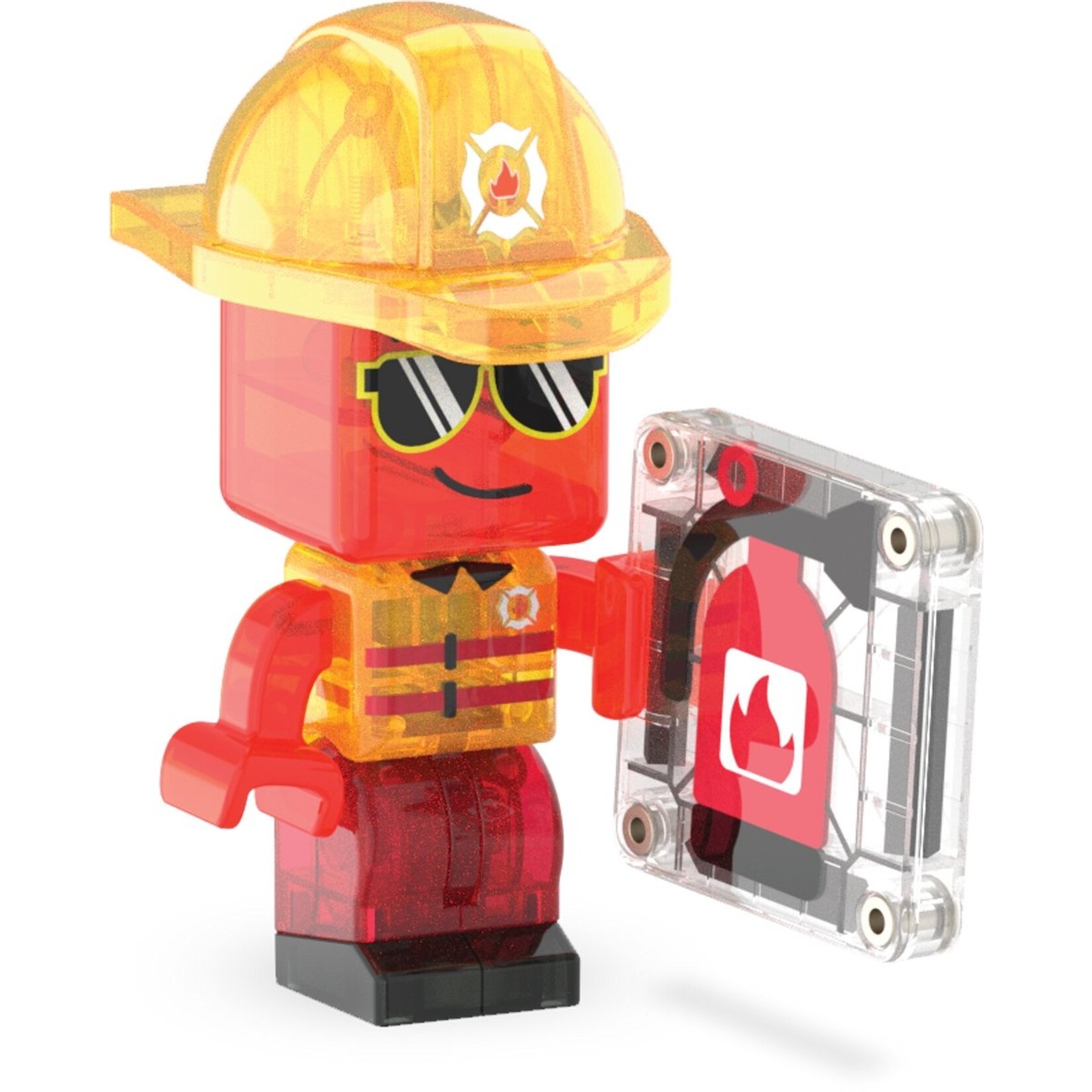 Magna-Tiles Fire rescue 27-delige set - magnetisch bouw speelgoed - magnetische tegels - open einde speelgoed