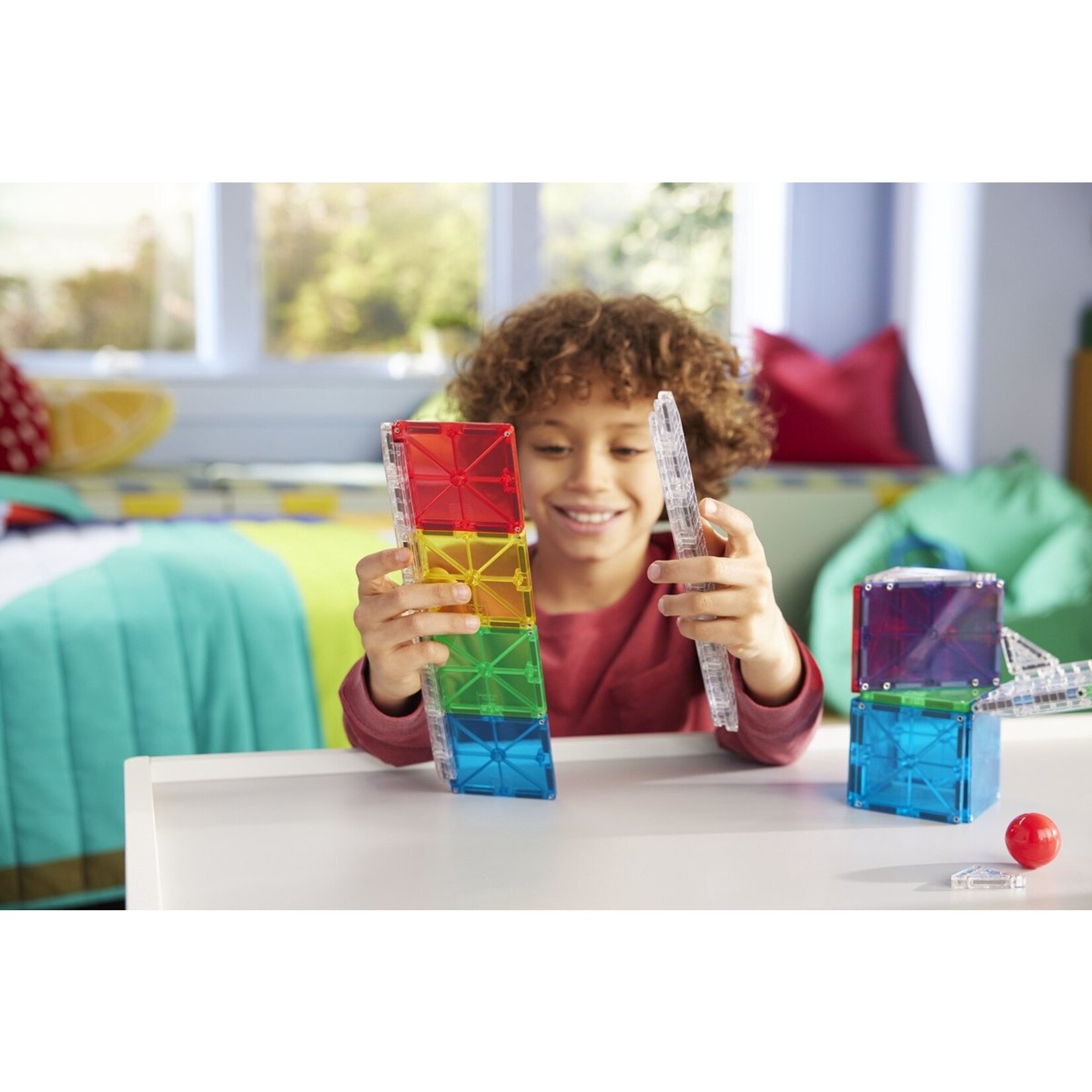 Magna-Tiles Knikkerbaan 33-delige set - Rail Racer - magnetisch bouw speelgoed - magnetische tegels - open einde speelgoed - educatief constructie