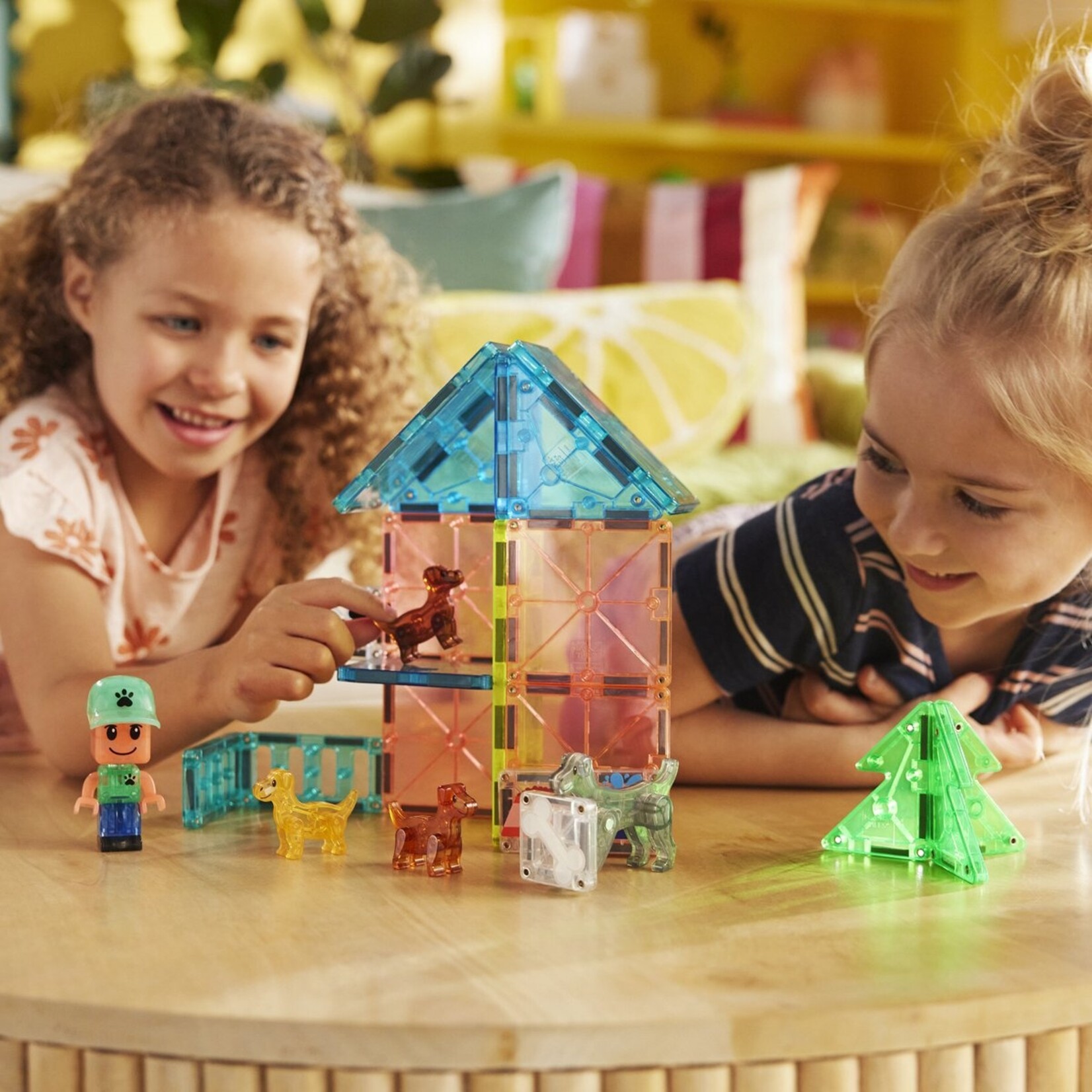 Magna-Tiles puppy park 27-delige dierenset - magnetisch bouw speelgoed - magnetische tegels - open einde speelgoed