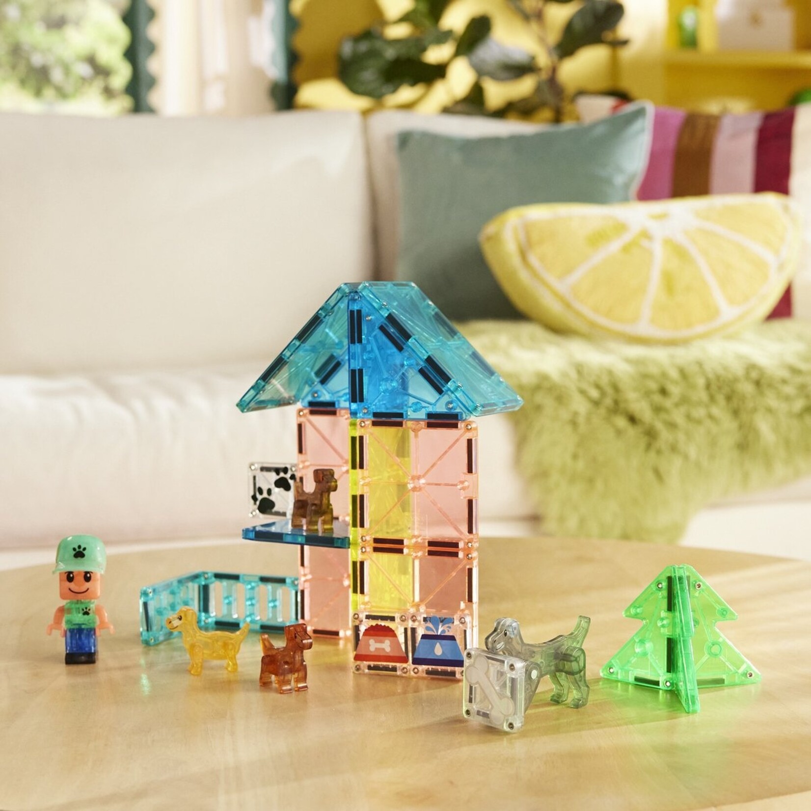 Magna-Tiles puppy park 27-delige dierenset - magnetisch bouw speelgoed - magnetische tegels - open einde speelgoed