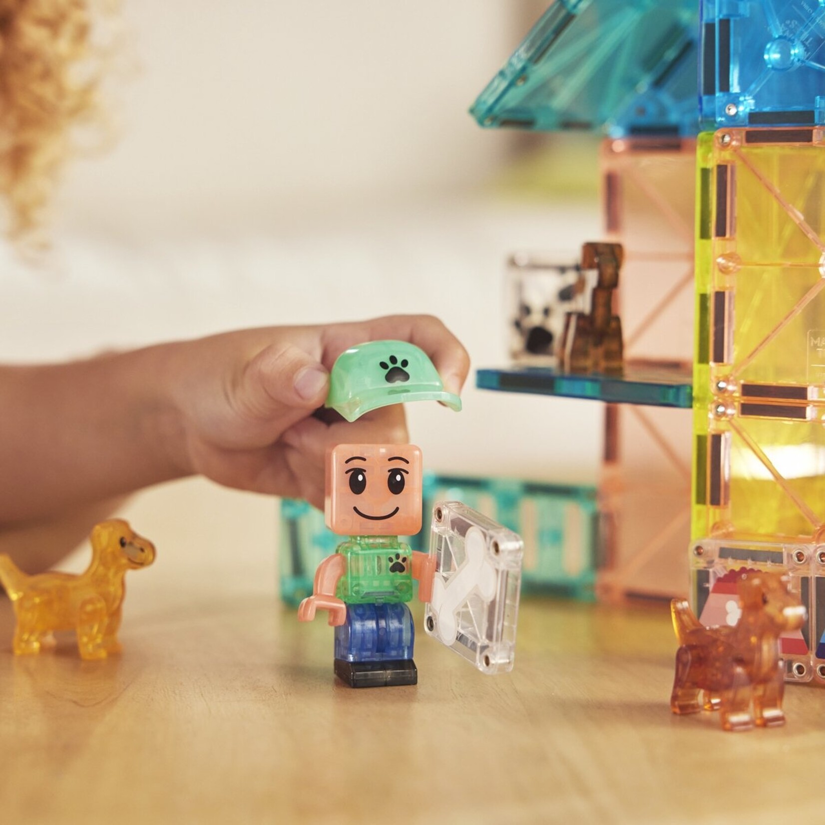 Magna-Tiles puppy park 27-delige dierenset - magnetisch bouw speelgoed - magnetische tegels - open einde speelgoed