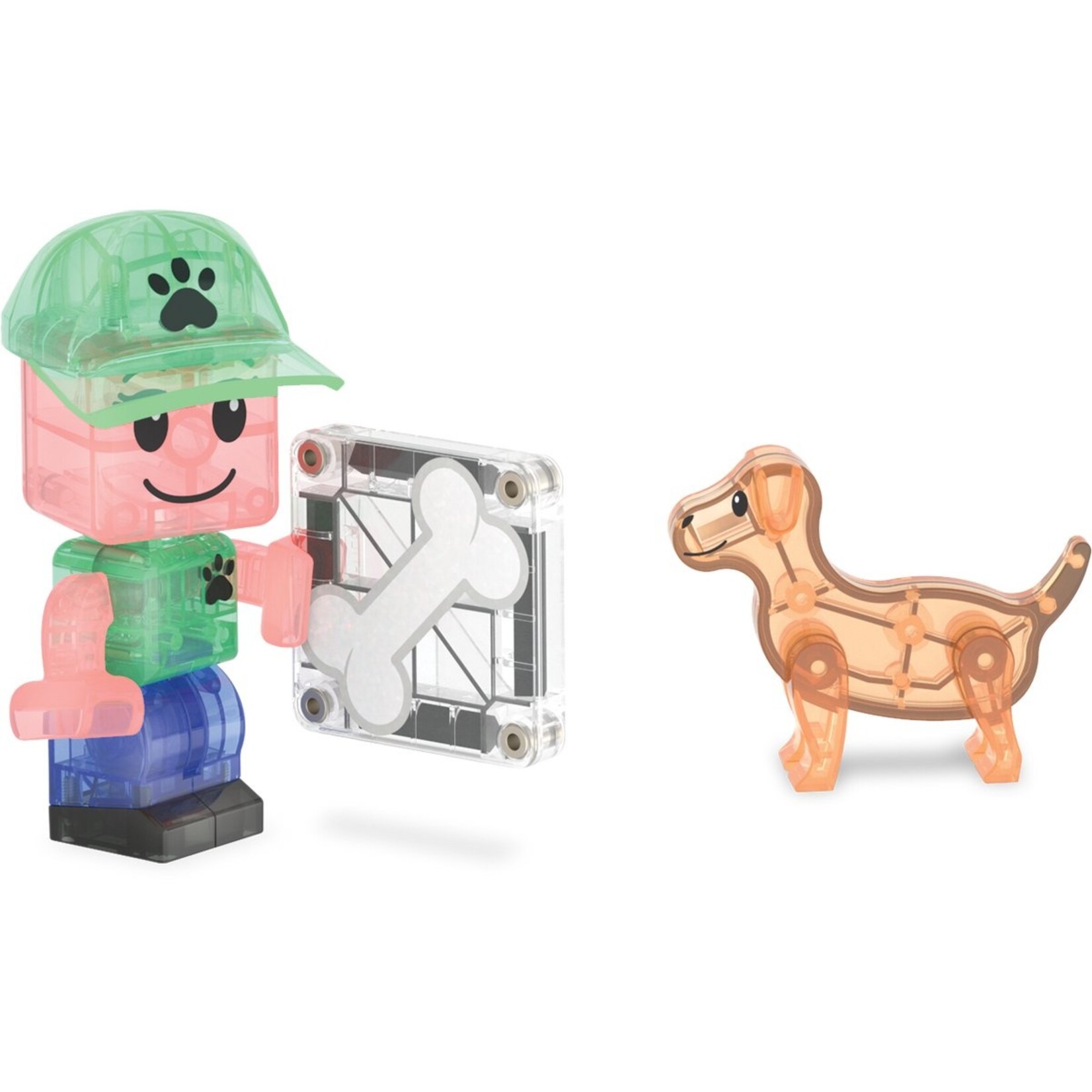Magna-Tiles puppy park 27-delige dierenset - magnetisch bouw speelgoed - magnetische tegels - open einde speelgoed