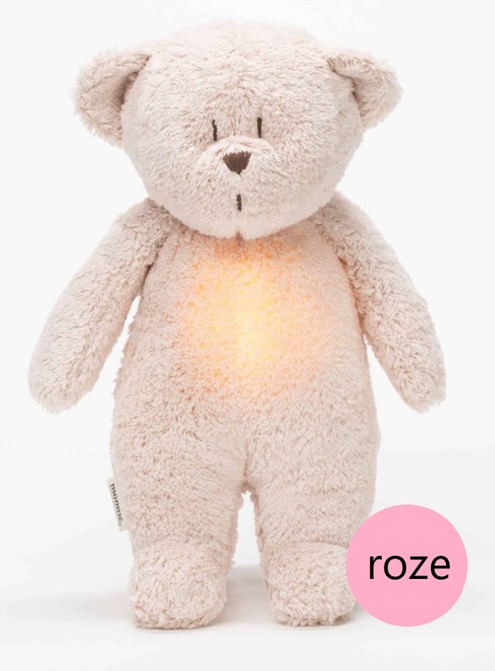 Moonie Moonie The Humming Bear Roze Natur 2.0 - hartslag knuffel - beer afbeelding