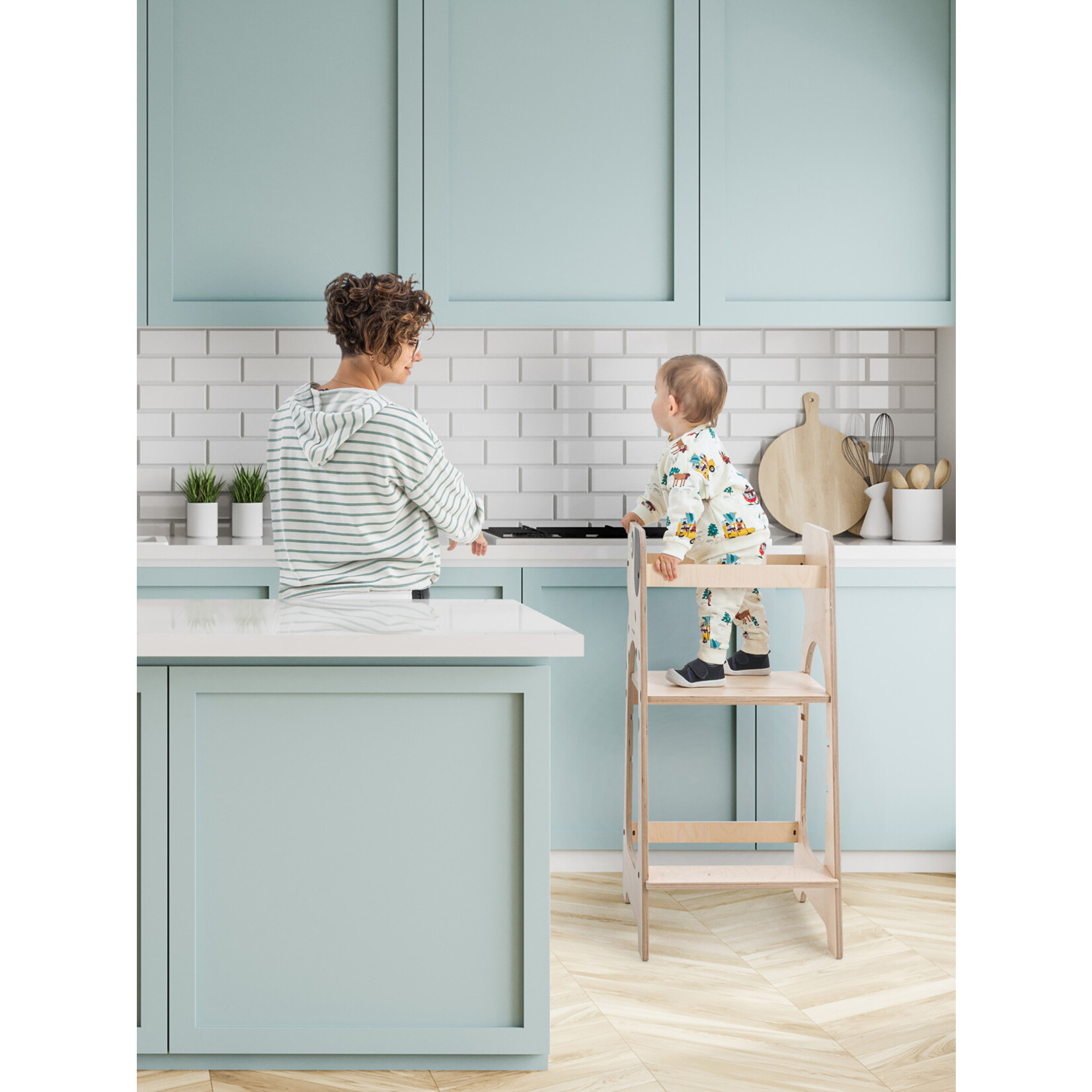 Mamatoyz Houten Leertoren Opvouwbaar - Montessori - Naturel - Hout 2.0