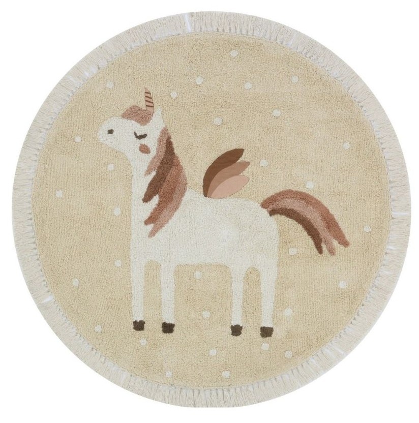 Tapis Petit Vloerkleed Rond Faye Unicorn