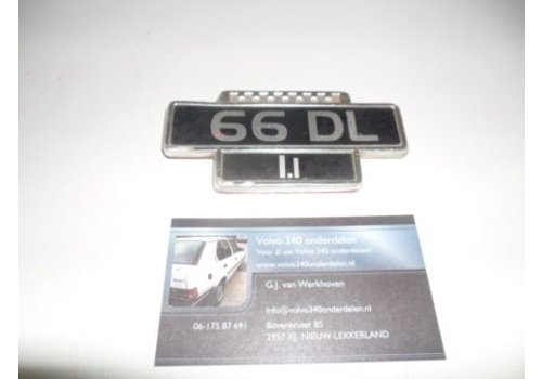 Belettering embleem 3269806 gebruikt Volvo 66 dl 1.1 