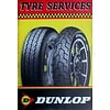 Metalen logo gevelbord Dunlop Tyre Services