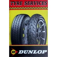 Metal logo facade board Dunlop Tire Services