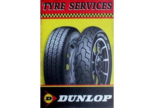 Metalen logo gevelbord Dunlop Tyre Services 