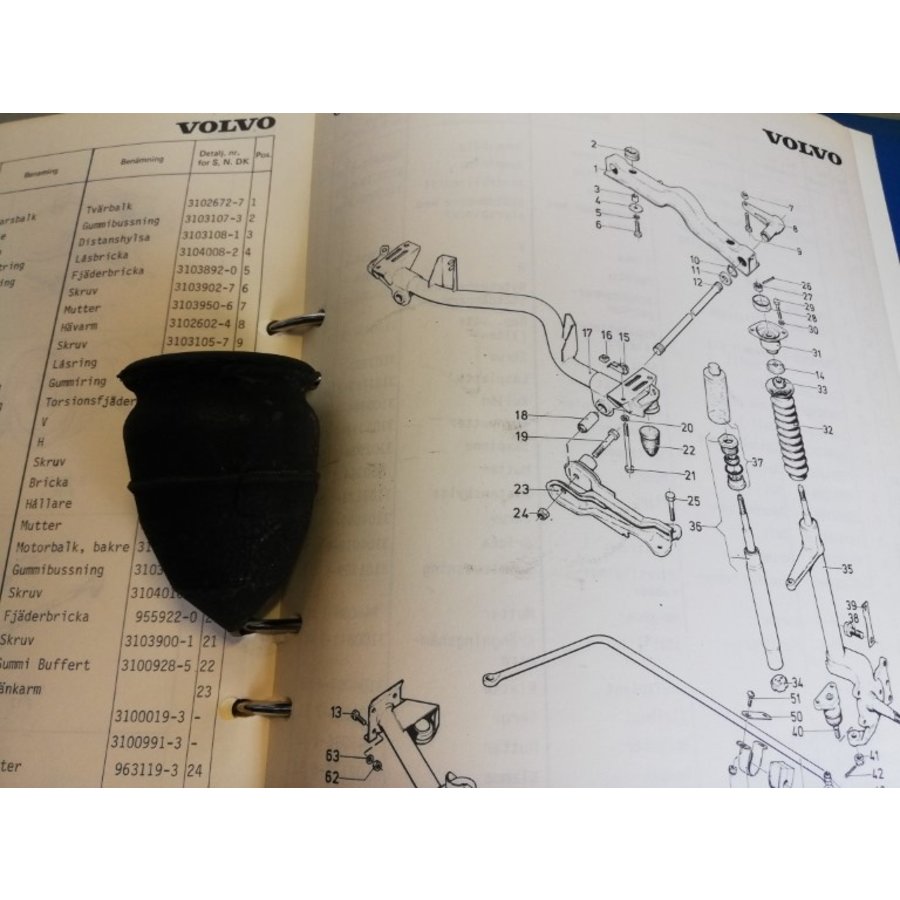 Stootrubber bij voorvering 3100928-5 NOS DAF 66, Volvo 66