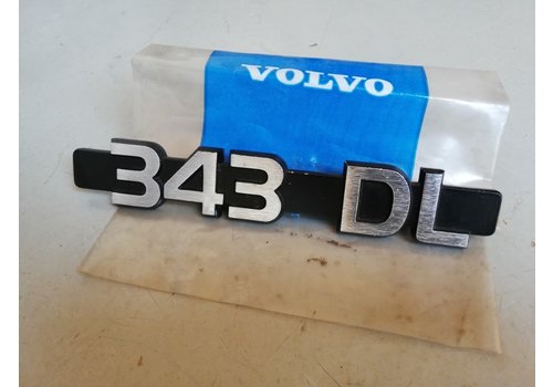 Lettering emblem on the rear of the trunk 3282441-9 NOS Volvo 343 