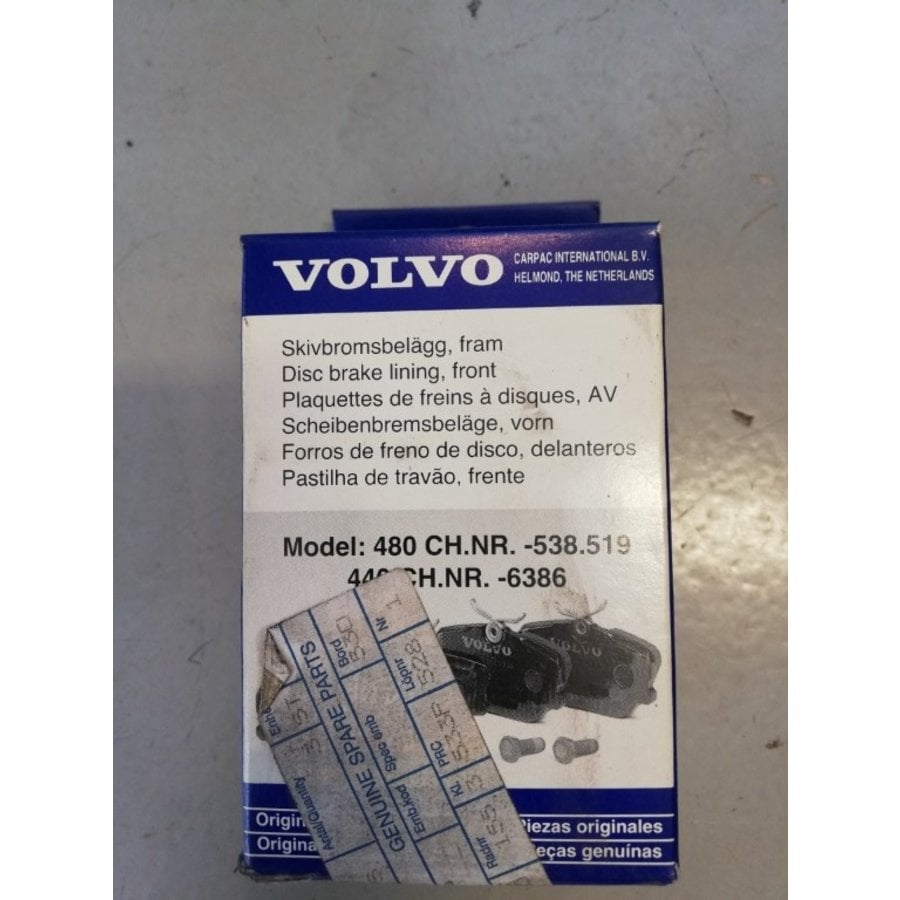 Remblokset voorzijde 3343433 NIEUW Volvo 440, 460, 480