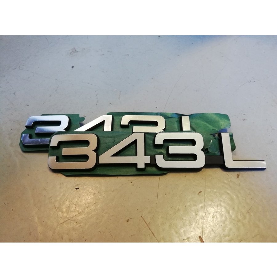 Lettering emblem on the rear of the trunk 3282077-1 NOS Volvo 343 - Copy