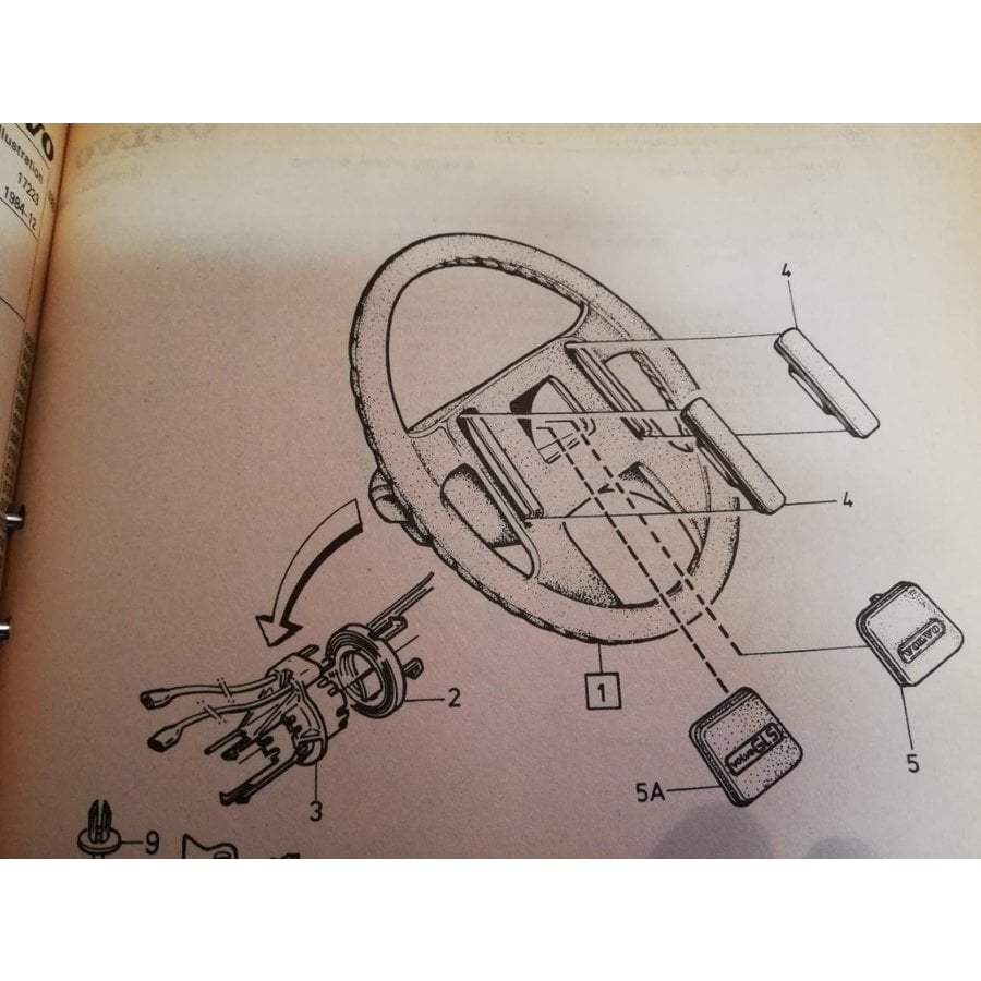 Push buttons horn steering wheel 12298801/12298802 uses Volvo 343, 345, 340, 360