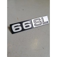 Trunk lid emblem "66 SL" 3100989 NOS Volvo 66