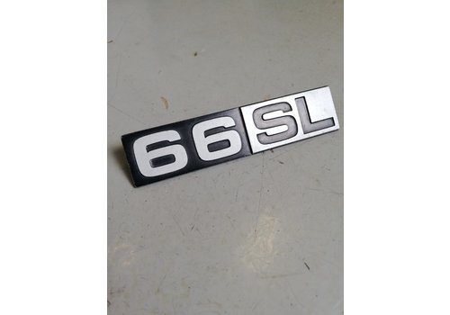 Trunk lid emblem "66 SL" 3100989 NOS Volvo 66 