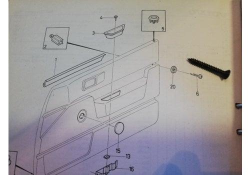 Screw interior door panel door 3120105-6 used Volvo 340, 360 