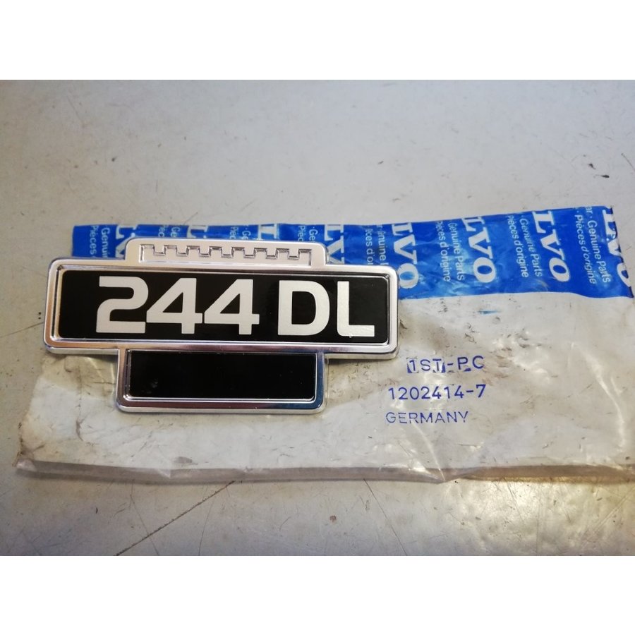 Emblem "244DL" 1202414 NOS Volvo 240, 244