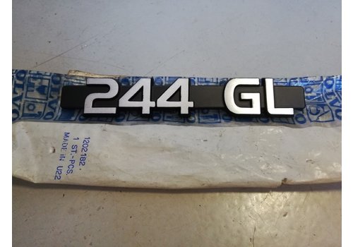 Embleem kofferbak achterklep '244 GL' 1202182 NOS Volvo 244 