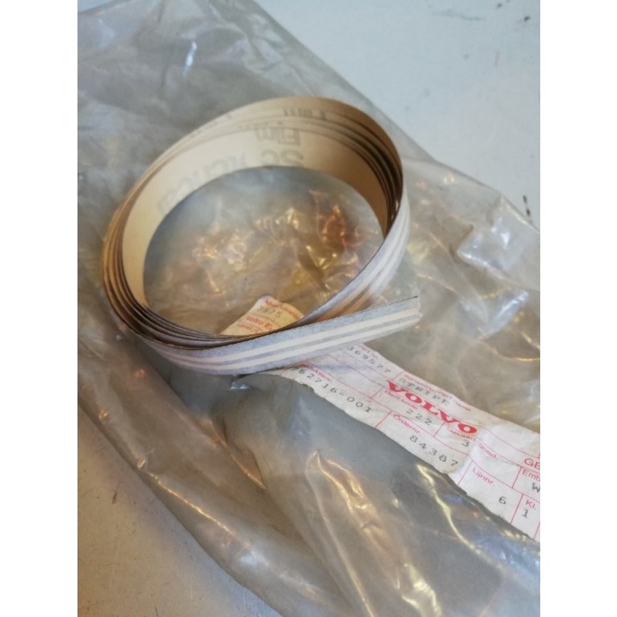 Striping tape zwart 1369577 NOS Volvo 740, 760, 960, S90, V90