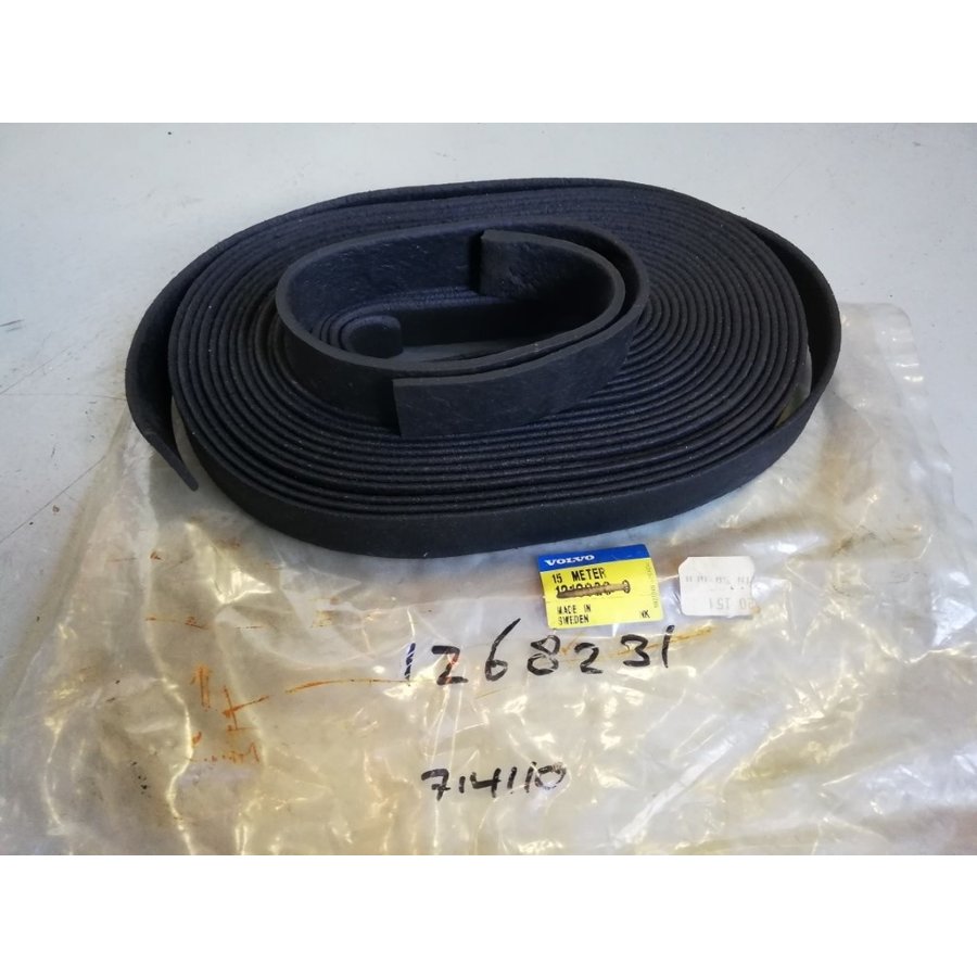 Rubber strip (per meter) Portierruithouder 1268231 NOS Volvo 140, 164, 240, 260,  740, 760, 940, 960, S90, V90