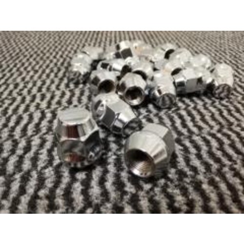 Wheel nut chrome color/zinc plated 1/2 