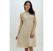 Kanten Jurk Beige mouwloos